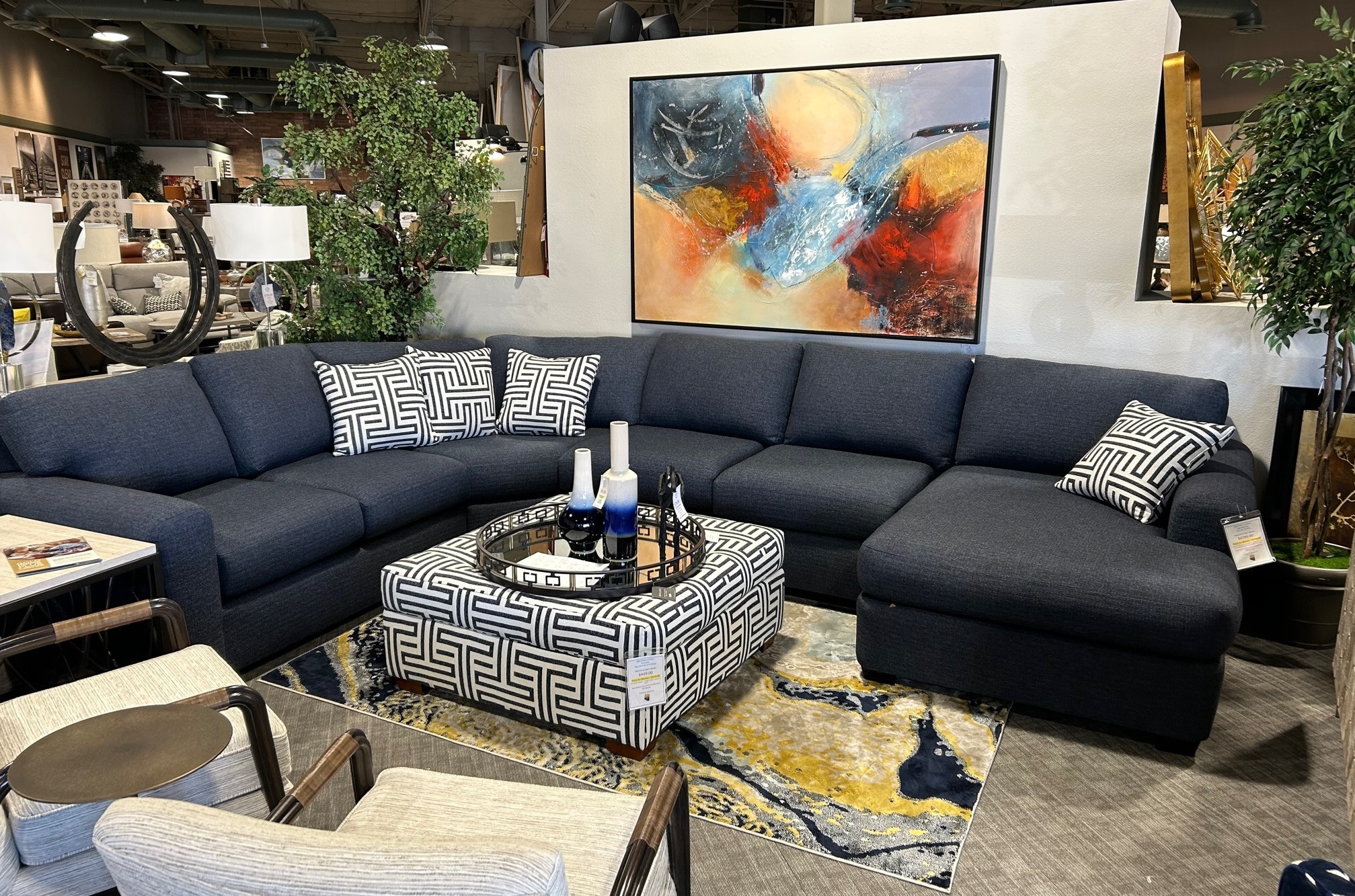 Phoenix sofa set with deals cushion box table